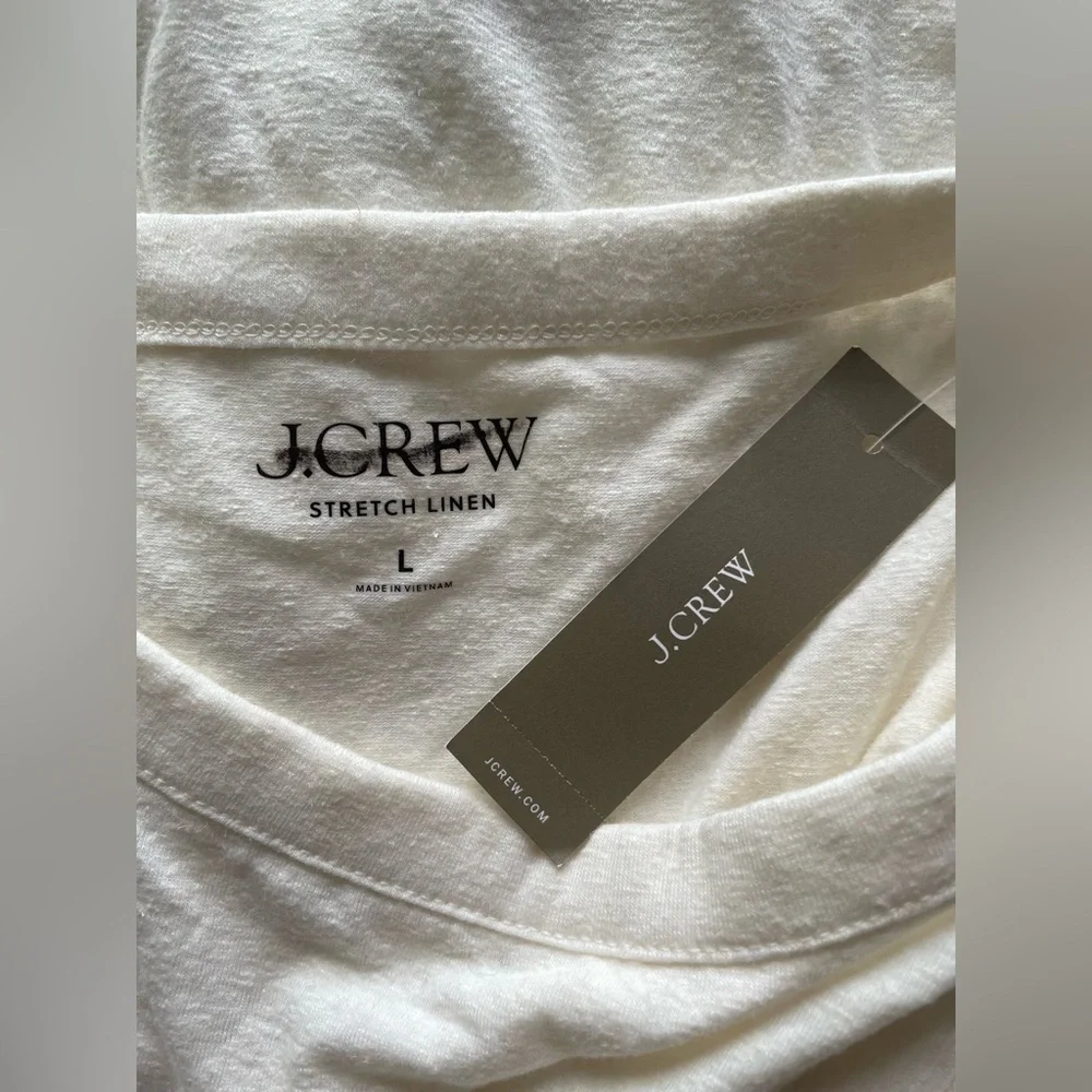New J.Crew Stretch Linen Women Tank Top Size Large